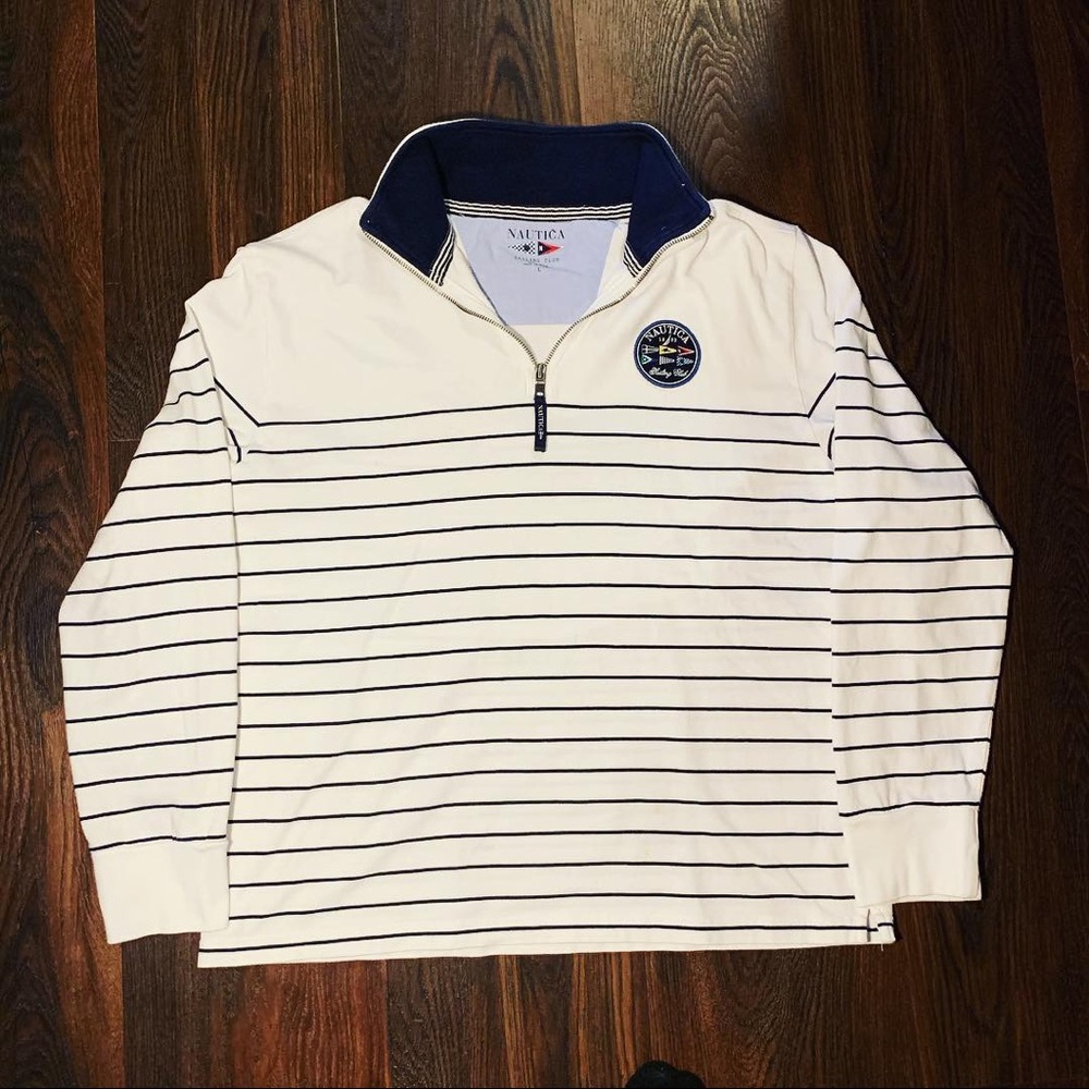 Vintage Nautica sailing team quarter zip pullover
